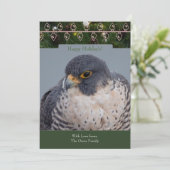 Peregrine Falcon Christmas Card by Debbie Quick シーズンカード (スタンド正面)