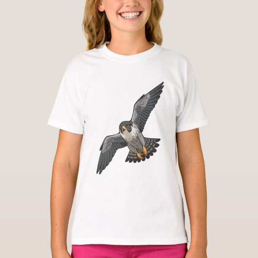 Peregrine falcon  Girls' T-Shirts Tシャツ (正面)