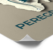 Peregrine Falcon Migration Map – Minimalist ポスター (角)