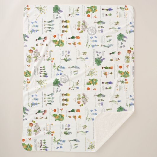 Perennial garden Sherpa blanket シェルパブランケット (正面)