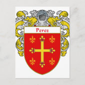 Perez Coat of Arms (Mantled) ポストカード (正面)