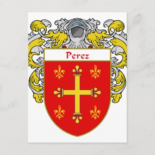 Perez Coat of Arms (Mantled) ポストカード (正面)
