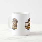 Perezoso con café – Too Smart to Rush コーヒーマグカップ (正面左)