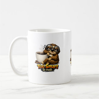 Perezoso con café – Too Smart to Rush コーヒーマグカップ