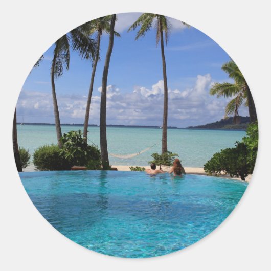 Perfct Infinity Pool on Vanilla Island ラウンドシール (正面)