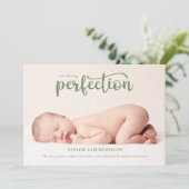 Perfectの紹介シンプルScriptフォト誕生 案内状 (スタンド正面)