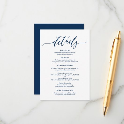 Perfectの結婚詳細エンクロージャカード エンクロージャーカード (正面/裏面インサイチュ)