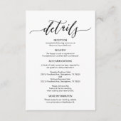 Perfectの結婚詳細エンクロージャカード エンクロージャーカード (正面)