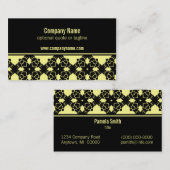 Perfectモダン Business Card、黄色 名刺 (正面/裏面)