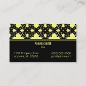 Perfectモダン Business Card、黄色 名刺 (裏面)