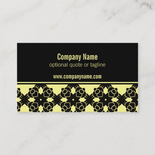 Perfectモダン Business Card、黄色 名刺 (正面)