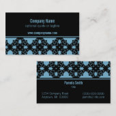 Perfectモダン Business Card、Blue 名刺 (正面/裏面)