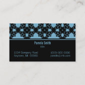 Perfectモダン Business Card、Blue 名刺 (裏面)