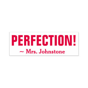 「PERFECT!」+先生名ラバースタンプ セルフインキングスタンプ