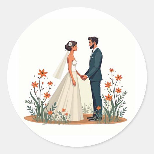 Perfect 結婚's Momentステッカー ラウンドシール (正面)