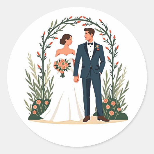 Perfect 結婚's Momentsステッカー ラウンドシール (正面)