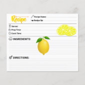 Perfect 2 Sided - Modern Refill Lemon Recipe Card (正面)