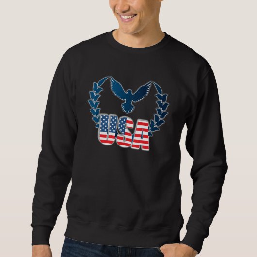 Perfect American Flag Eagle Art – 米国国旗 スウェットシャツ (正面)