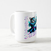 Perfect Anime Gamer Gift for Soccer Fans & Cat Lov コーヒーマグカップ (正面左)