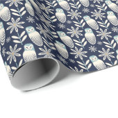 Perfect Barn Owl – 青い背景 ラッピングペーパー (ロールコーナー)