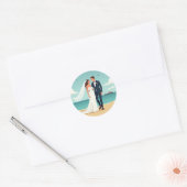 Perfect Beach Wedding Sticker ラウンドシール (封筒)