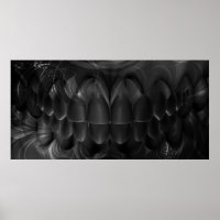 Perfect Black Teeth Smile Dentist Poster
