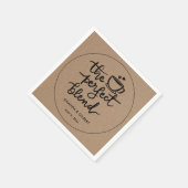 Perfect Blendスクリプトクラフト紙結婚 スタンダードカクテルナプキン (角)