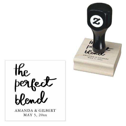 Perfect Blend手書きスクリプト結婚式の引き出物 ラバースタンプ (押印)