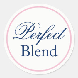 "Perfect Blend"のステッ結婚ク – 赤面ピンク/ネイビー ラウンドシール