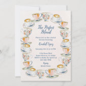 Perfect Blend Coffee and Tea Bridal Shower  招待状 (正面)