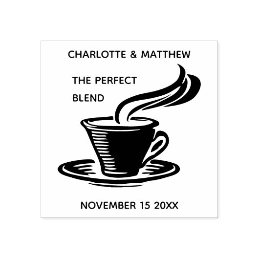 Perfect Blend Coffee Tea 結婚's ラバースタンプ (インプリント)