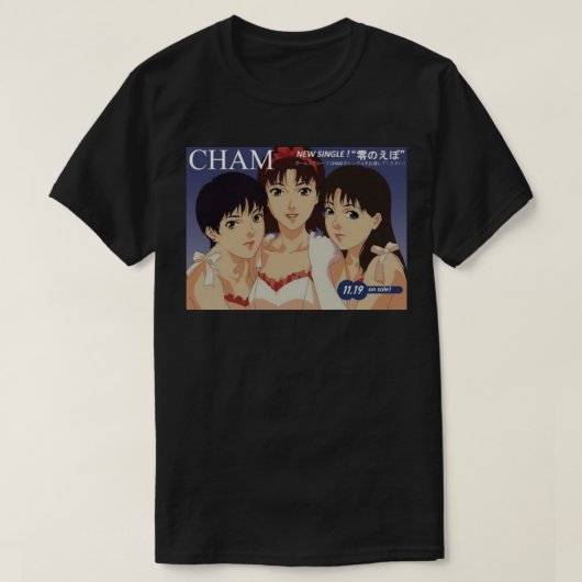 Perfect Blue Cham Posterステッカー Tシャツ (デザイン正面)