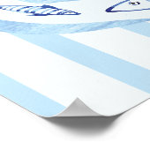 Perfect Catch Beach Fishing Bachelorette Sign ポスター (角)