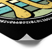 Perfect Circle Pi Dayレトロ数値記号Te ポスター (角)