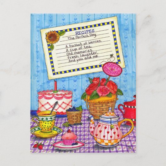 Perfect Dayポストカードのレシピ感動的 ポストカード (正面)