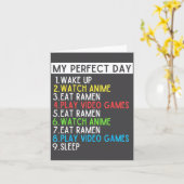Perfect Day Anime Gaming Ramen Lover Funny Eat Sle カード (黄色い花)