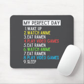 Perfect Day Anime Gaming Ramen Lover Funny Eat Sle マウスパッド (マウス)
