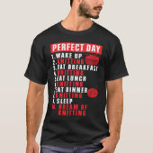Perfect Day Breakfast Yarn Knitting Needles Knit Tシャツ (正面)