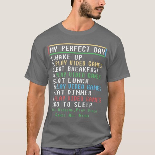 Perfect Day Gamer Gifts foreen Boys Video Games re Tシャツ (正面)