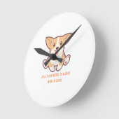 Perfect Designs for Dog Lovers & Pet Gifts ラウンド壁時計 (傾斜)