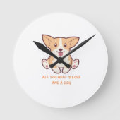 Perfect Designs for Dog Lovers & Pet Gifts ラウンド壁時計 (正面)