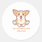Perfect Designs for Dog Lovers & Pet Gifts Sticker ラウンドシール (正面)
