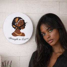 Perfect for Black History Month 2026 celebration  ラージ壁時計