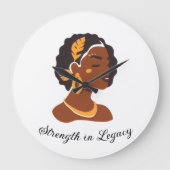 Perfect for Black History Month 2026 celebration  ラージ壁時計 (正面)