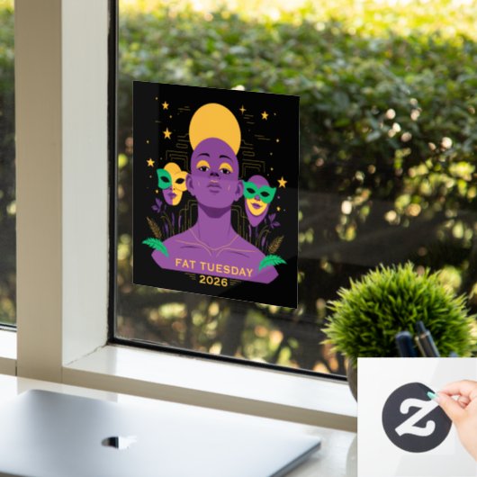 Perfect for Mardi Gras 2026 ウィンドウサイン (オフィス)