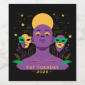Perfect for Mardi Gras 2026 ワインラベル (シングルラベル)