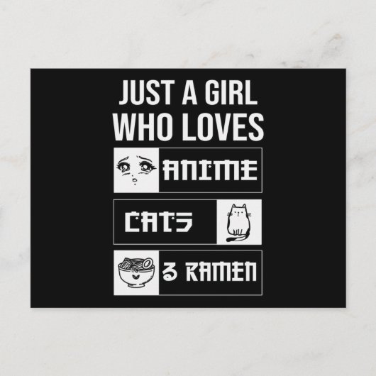 Perfect Gift Anime, Cats & Ramen ポストカード (正面)