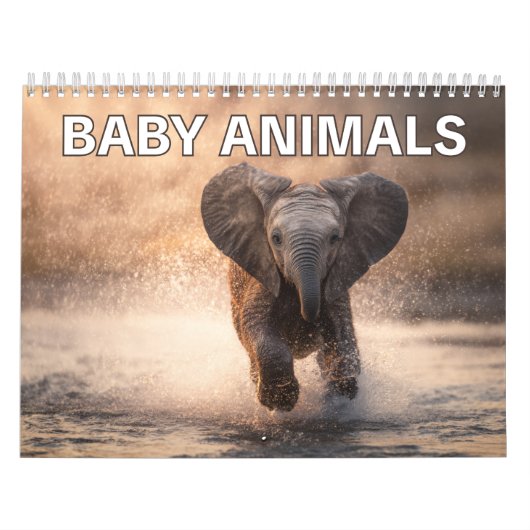 Perfect Gift for Animal Lovers | Baby Animals Wall カレンダー (カバー)