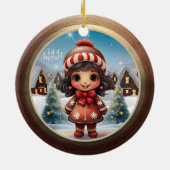 Perfect Gingerbread Girl Present for Her Unique 🎄 セラミックオーナメント (裏面)