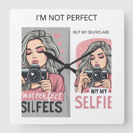 Perfect Girl スクエア壁時計 (正面)